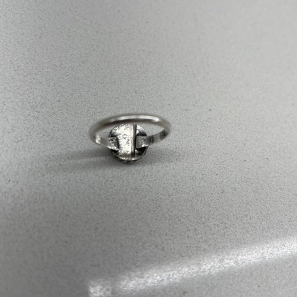 Vintage Sterling Silver Turquoise Ring-Size 4 - Picture 3 of 6